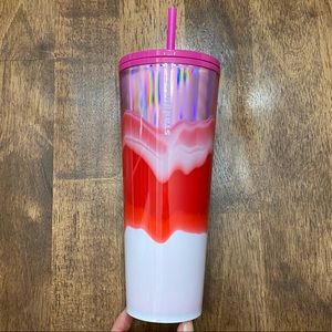 Starbucks Venti Tumbler Holiday 2021 Pink Geode